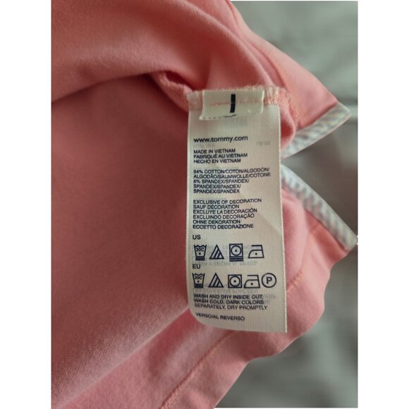 Tommy Hilfiger Pink Slim Fit Sleeveless Cotton Polo Size SP - Preloved - Picture 5 of 5